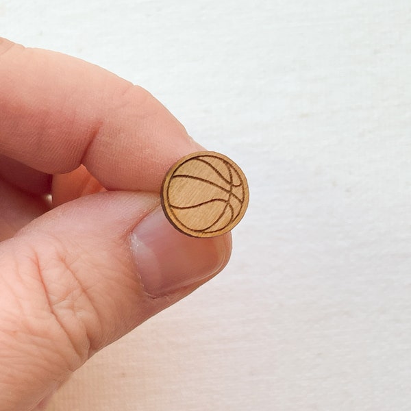 Basketball Map Push Pins, Arena Tracking Unique Mini Pins, Wood Sport Thumb Tack, Memo Board Pins, Office Accessories, Wooden , Made in US