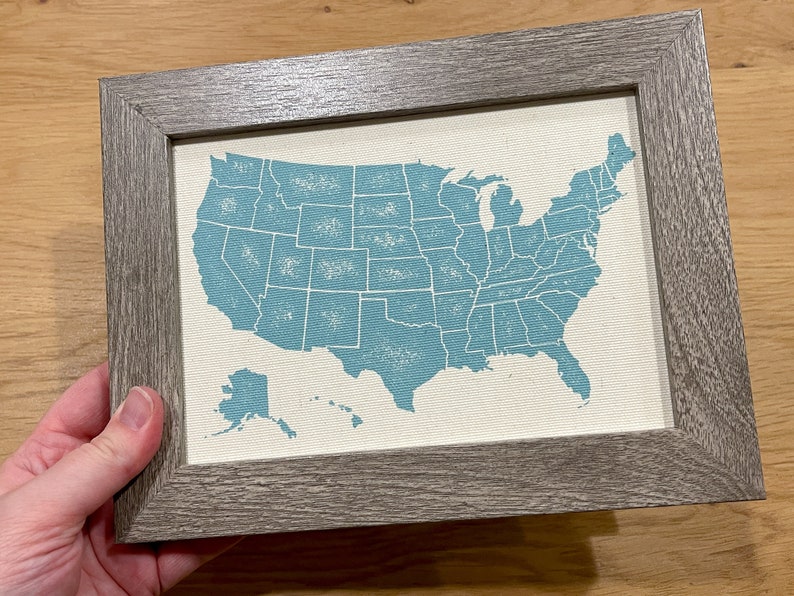 Mini Push Pin Map, Small Map of USA Travel Tracking, Van Trailer Map ...