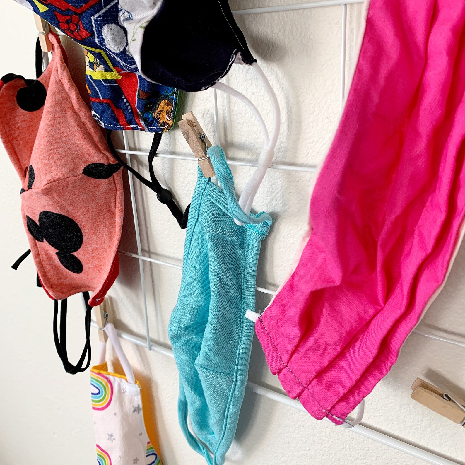 Face Mask Hanger and Organizer Wire Wall Grid Mask Drying Etsy