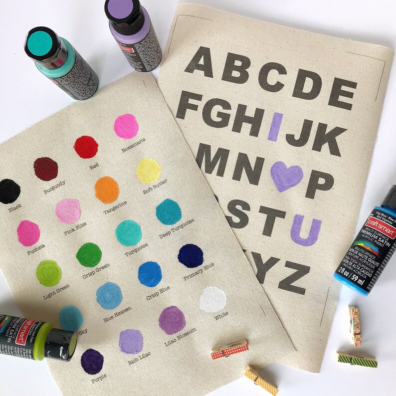 ABC I Love You Canvas ABC Wall Art Alphabet Kids Room Etsy