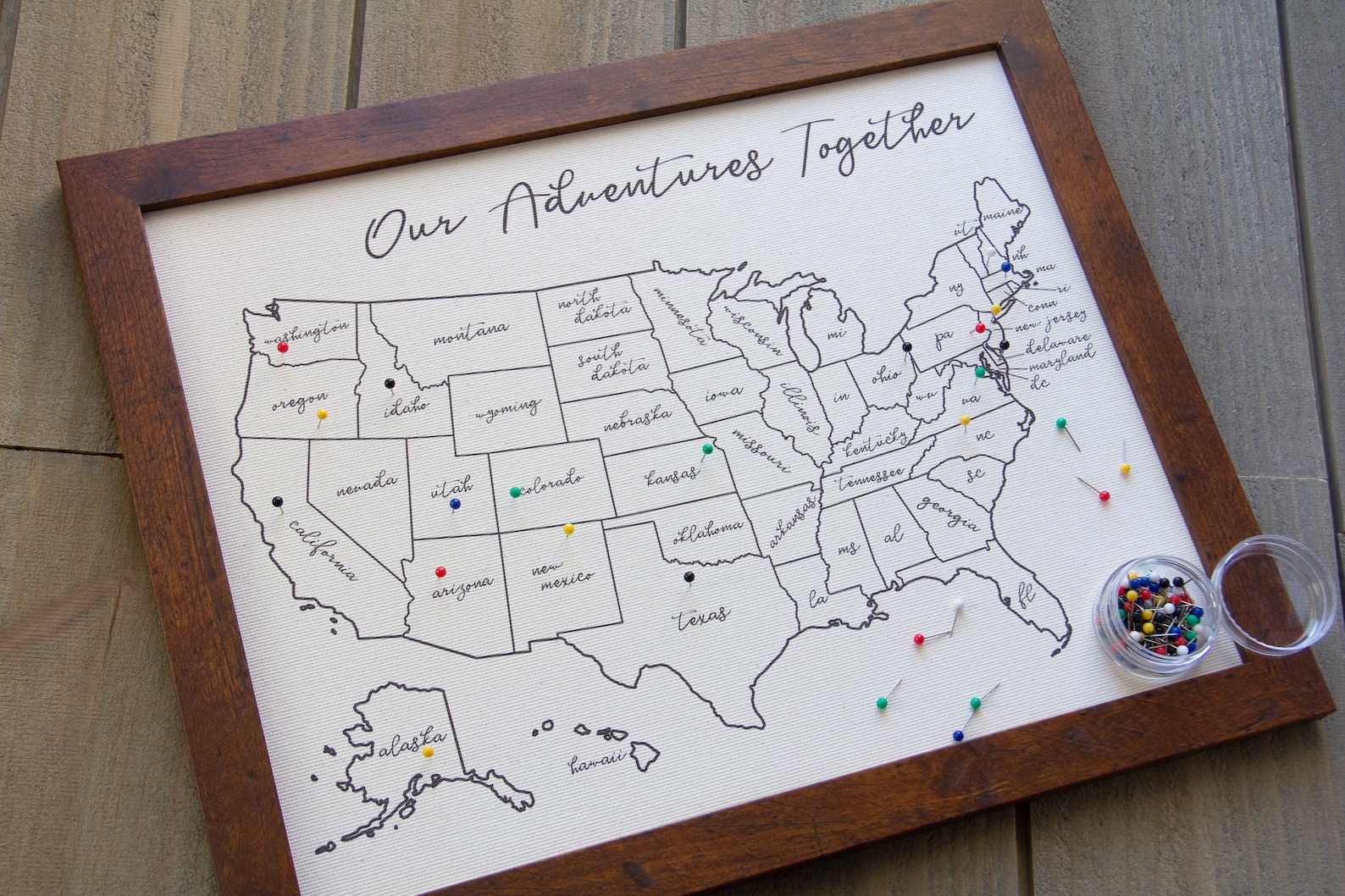 DIY Kit Push Pin Map Make Your Own Push Pin Map Custom Map - Etsy