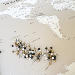 World Push Pin Personalized Map, Custom Push Pin Map for Travels, Retirement Gift for Parents, Travel Bucket list, Gift for Him image 16