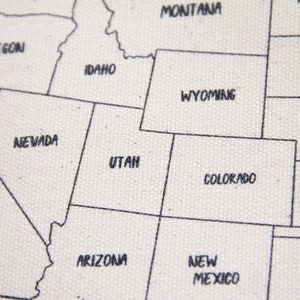 Travel Map with Push Pins to Track Travels, USA Push Pin Map, US Wall Decor United States, Anniversary Cotton Gift, Family Vacation Life RTS image 4