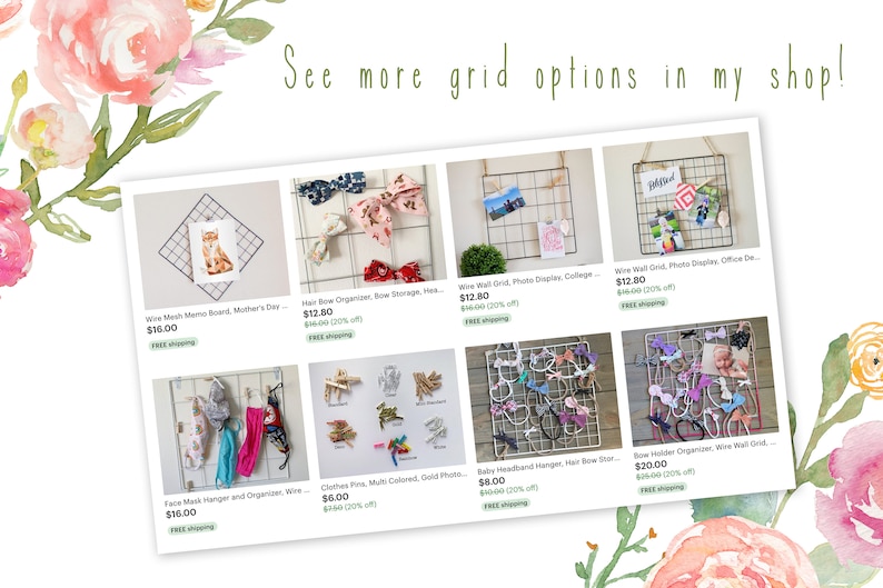 Wire Wall Grid Photo Display College Dorm Decor Graduation Etsy