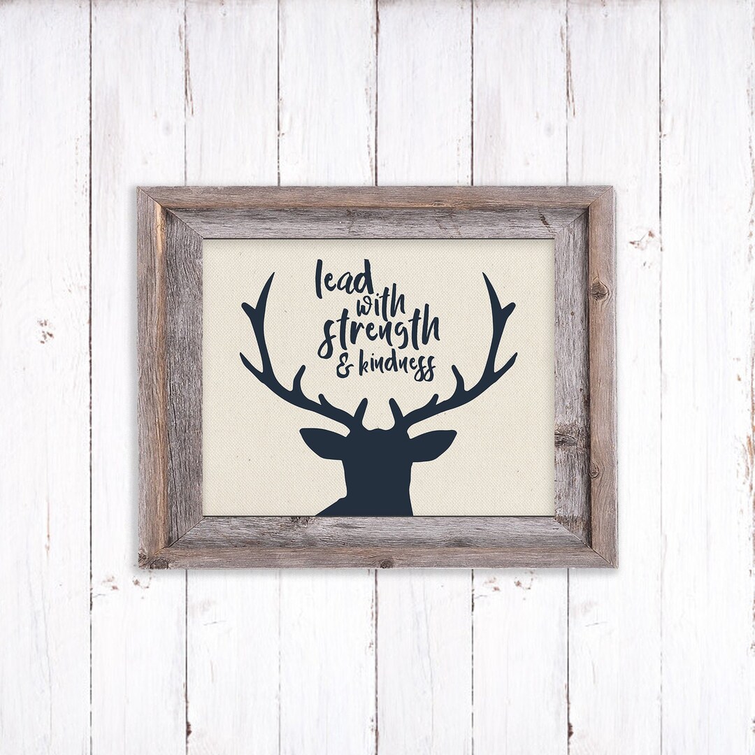 Deer Elk Lead With Strength and Kindness Outdoor Nursery - Etsy