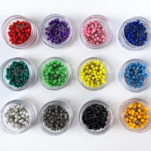 Ensemble de 50, 100 ou 200 punaises pour carte, multicolores, couleurs d'épingles pour carte personnalisées, ajout, têtes d'épingles 1/8"