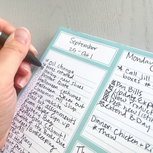 Daily Planner Notepad, Undated Planner, To Do List, Minimalist, Desk Pad, Appointment List Schedule, Brain Dump, Business Owner Gift for Her