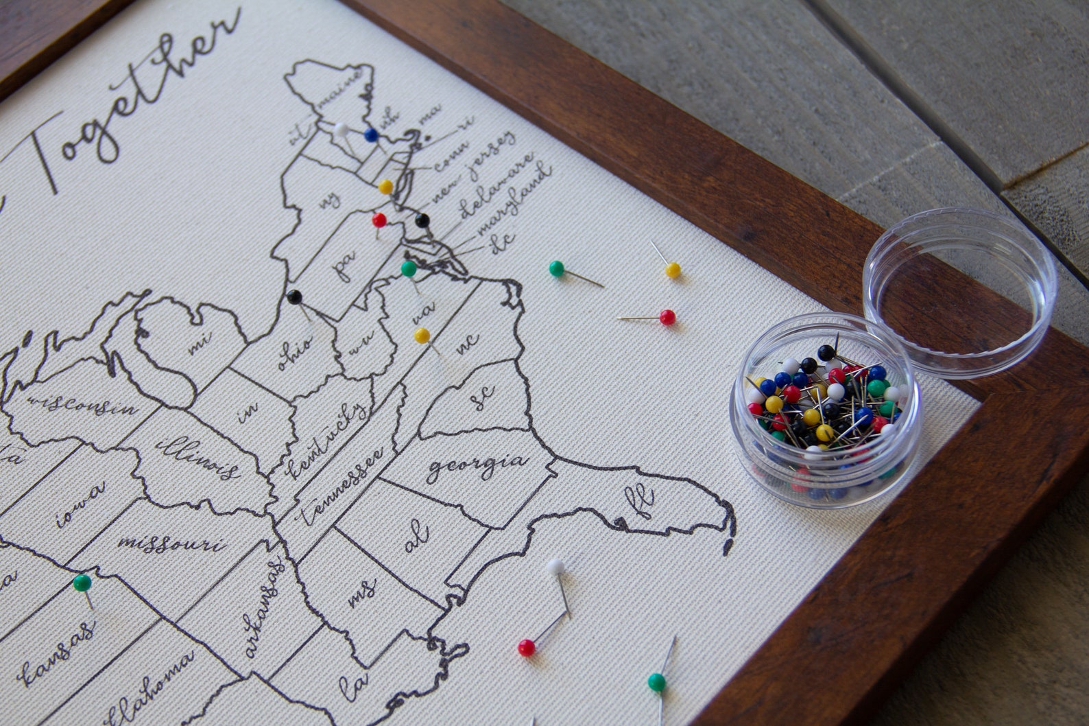 etsy personalized push pin travel map