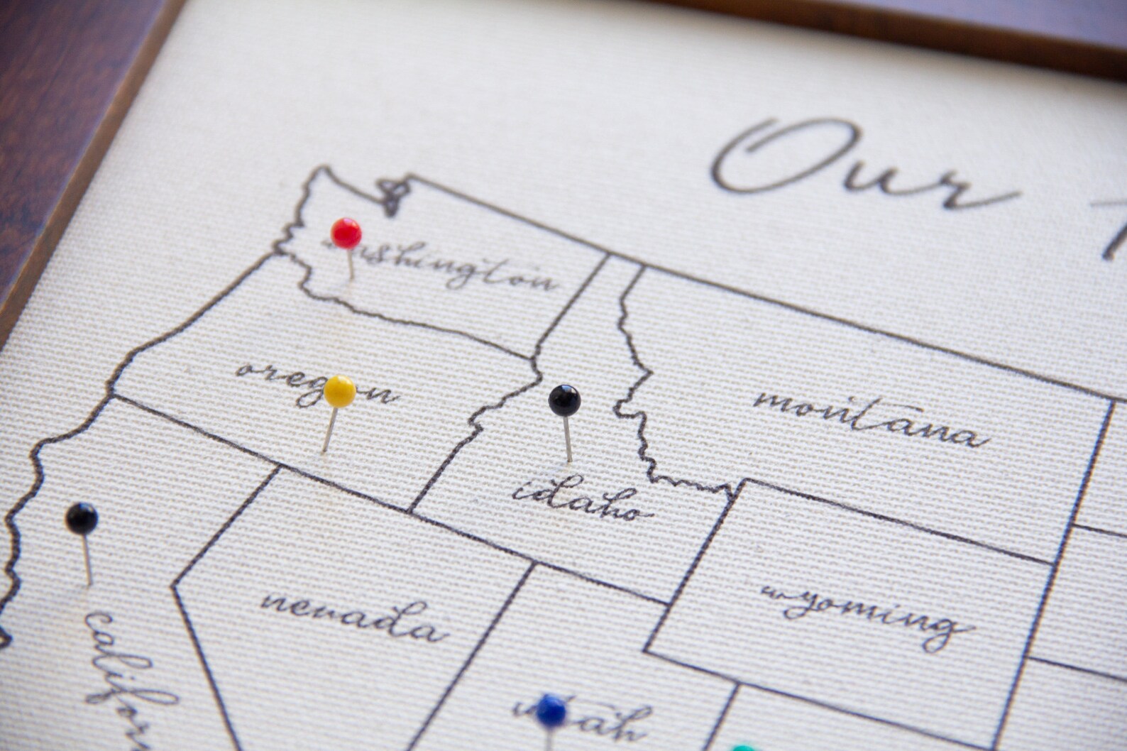 DIY Kit Push Pin Map Make Your Own Push Pin Map Custom Map Etsy