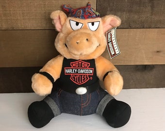 harley davidson pig stuffed animal
