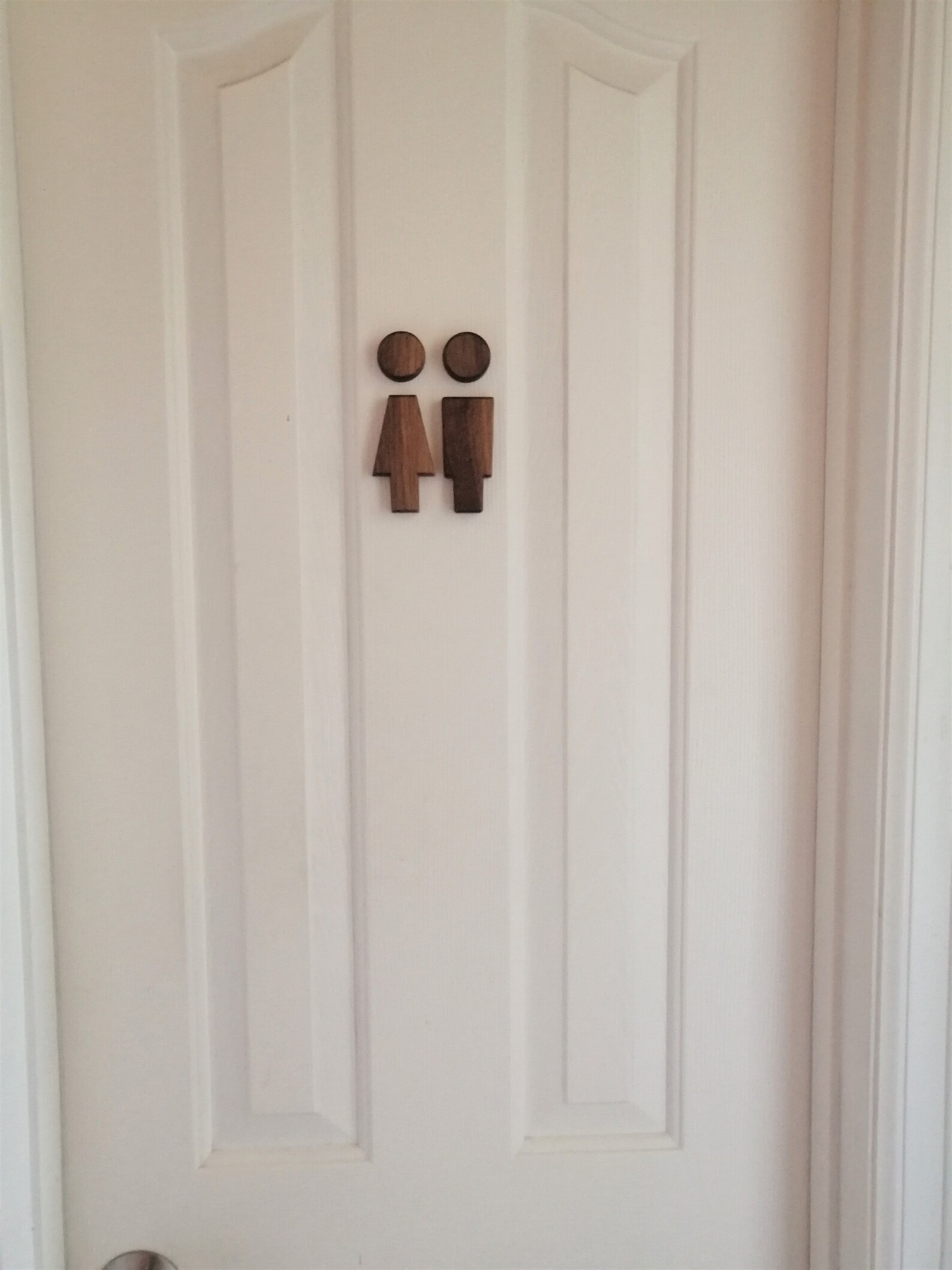 Modern Decorative Restroom Sign wooden peoples Etsy