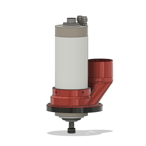 Sapata de coleta de pó para CNC Dustimator © 80 mm (Sapata de coleta de pó com base magnética para eixo de 80 mm)