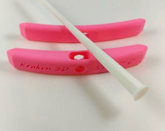 Full Size Turkish Spindle  (ready to ship Light Pink / White - custom orders available in color choice) ***custom letting also available***