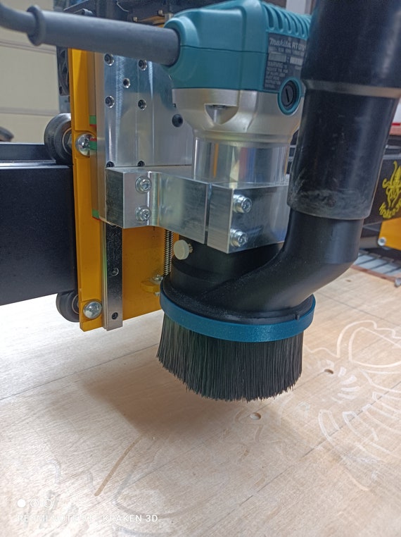 Magkita© (for the Makita RT0701C)  - Dustboot Shoe with 2" Flexible Bristles fits various CNC machines
