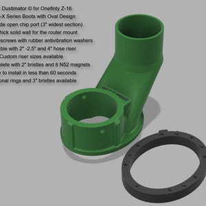 2024 Dustimator © for Onefinity CNC - Makita RT0701C- (with magnetic removeable 2&quot; bristles base)