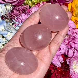 Rose Quartz Palm Stone