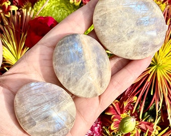 Blue Moonstone Palm Stone