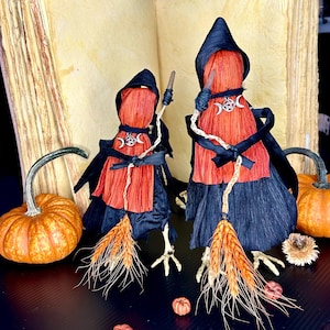 Corn Husk Witch Doll | Yule | Witch Poppet | Harvest Doll | Oddity | Fall Decor | Voodoo Doll | Halloween Doll | Creepy Doll | Solstice Doll