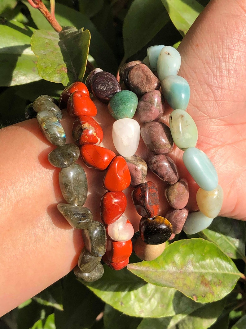 Multi Stone Chunky Stretchy Bracelet