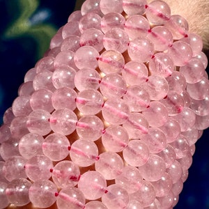 Rose Quartz Crystal Healing Bracelet: Pink Love Stone