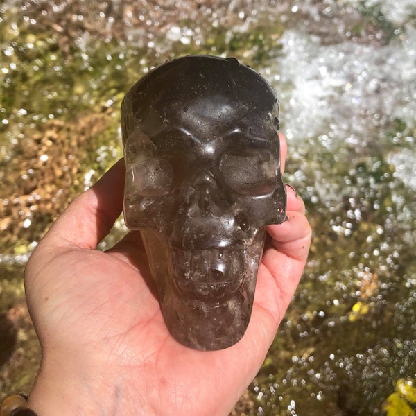 Grote Smokey Quartz Crystal schedel