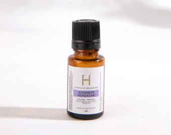 Goodbye Headache Essential Oil Diffuser Blend - Beauté naturelle - Eco-Friendly - Forfait soins - Forfait Self Care