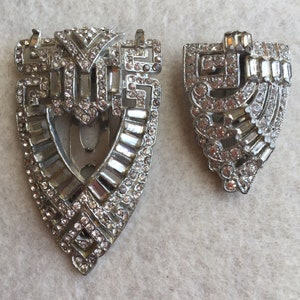 Vintage rhinestone clips