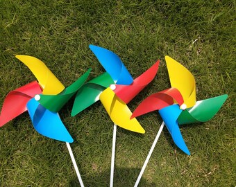25pcs Plastique coloré Moulinet Bricolage Petit Moulin à 25pcs Plastique coloré Moulinet Bricolage Petit Moulin à