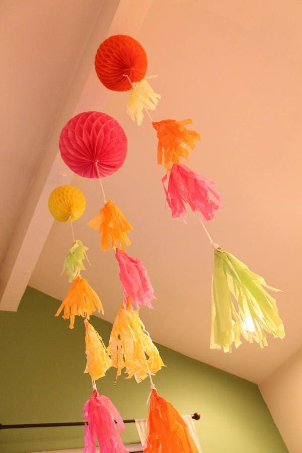Tissue Paper Tassels Tassel Garland Custom Banner Garland Etsy