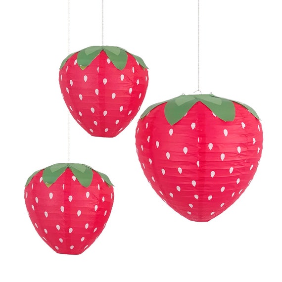 lantern / Paper lantern, 3D strawberry lantern Decoration Ball Marriage Party Decorations Holiday Style Party Supplies Wedding Favors Style