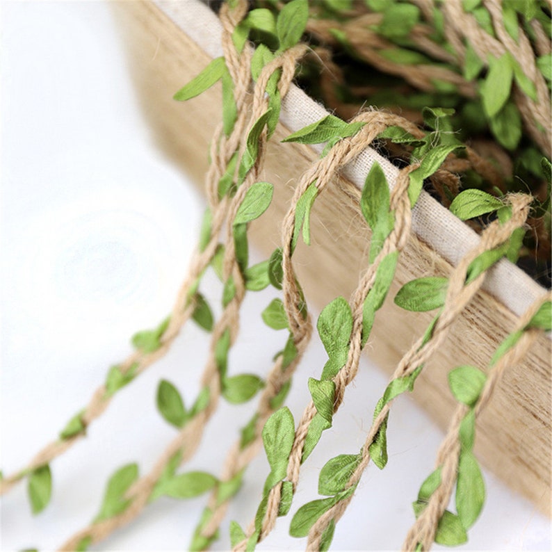 1m100m Handmade Linen Leaves Wedding Decoration Party Etsy