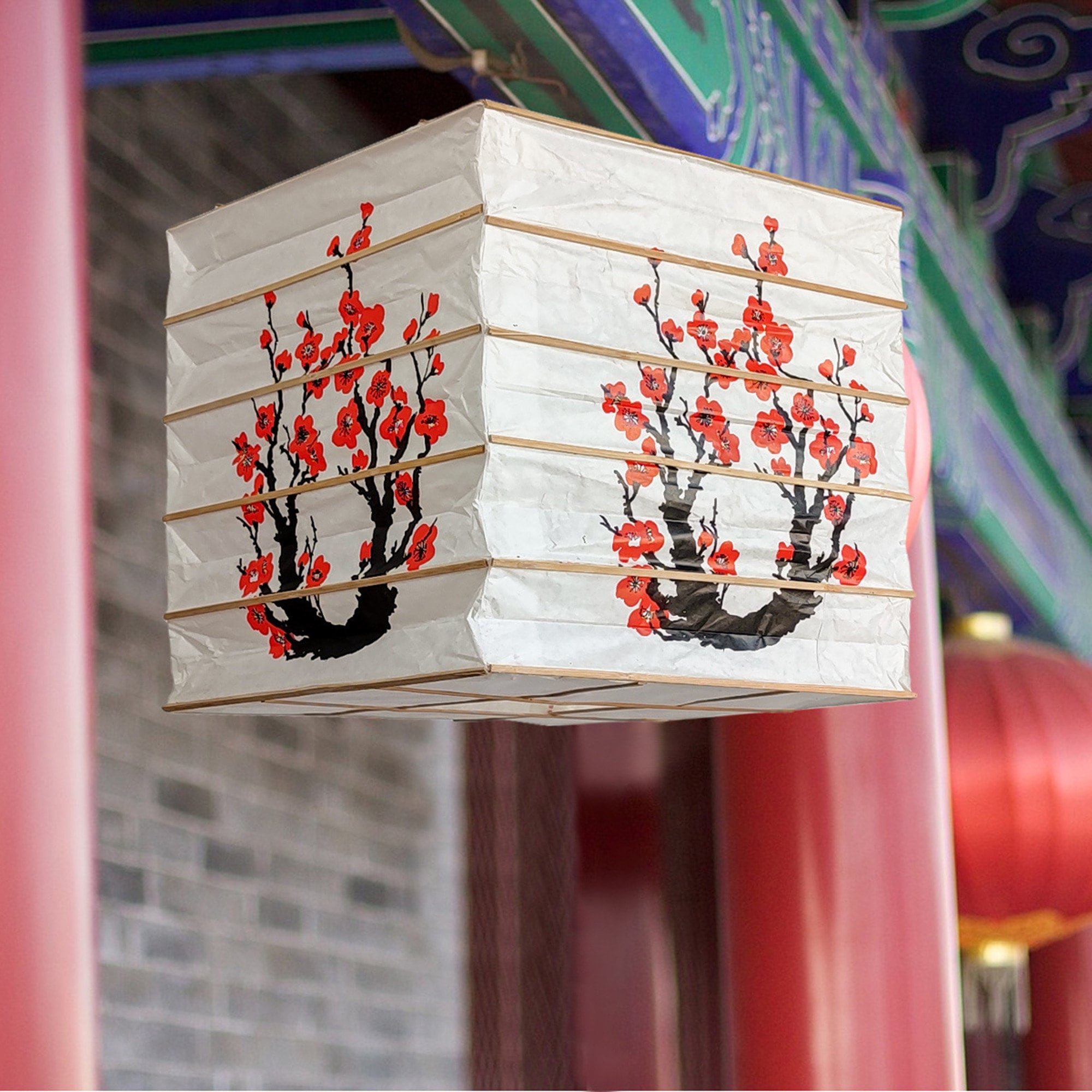 12inch Square Paper Lantern Decoration Chinese style outdoor Etsy