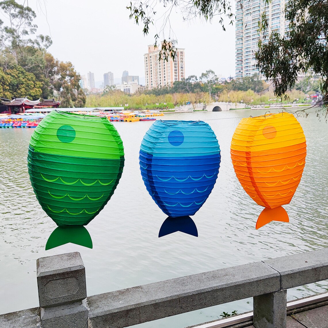 3pcs/set Fish LanternChinese Paper Lanterns Birthday Decor Etsy