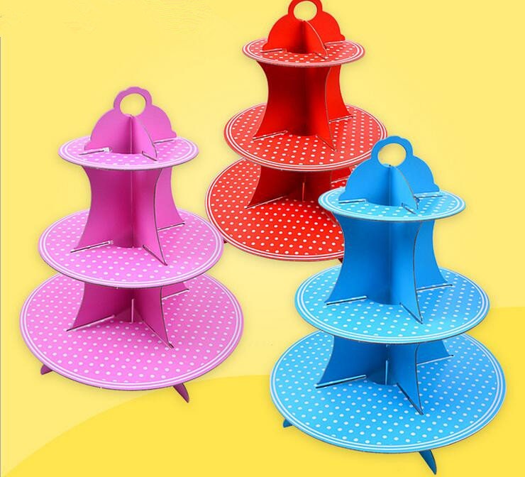 DIY 1 pc 3 Layers Cake Stand Birthday Party Paper Cake Stand Etsy