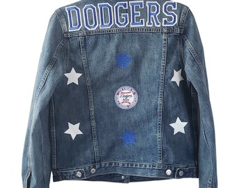 dodgers jean jacket womens
