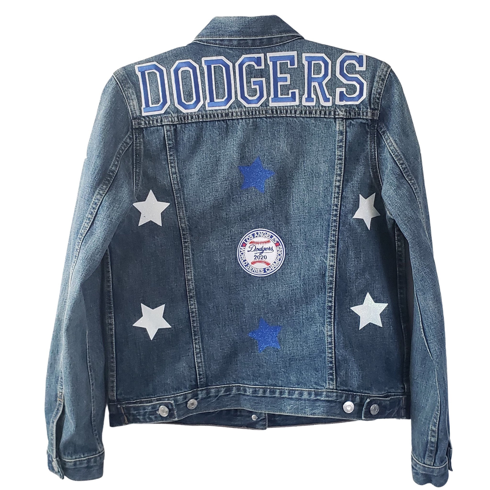 Dodgers Denim Jacket-Sports Jacket-MLB-Custom Denim Jacket-Dodgers-Los  angeles- LA Dodgers-Baseball-Baseball apparel