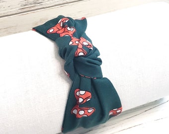 Minnie Mouse Print Top Knot Headband - Fabric Hair Accessory