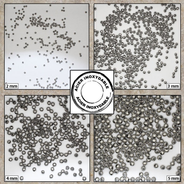 100 perles  intercalaires en acier inoxydable