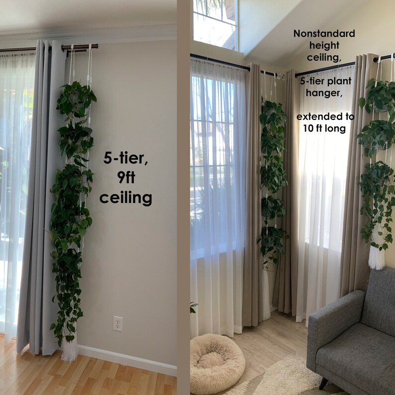 Adjustable plant hanging wall planter room divider multiple Etsy