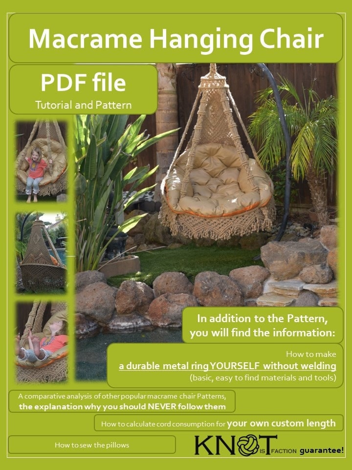 Hanging Chair Pattern Downloadable Tutorial Macrame DIY Etsy