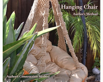 Handledning för hängstolar i makramé-format (PDF) — Författarens metod, svetsfri metallring (gungmönster PDF)