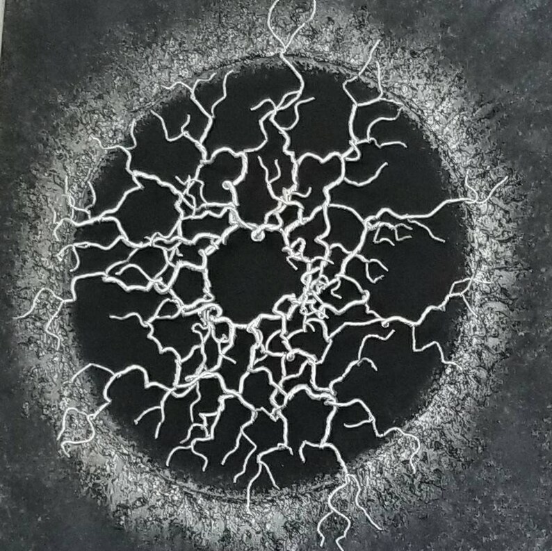 Wall Sculpture Abstract Wire Sculpture on Canvas Acrylic - Etsy