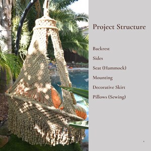 Macramé Hanging Chair Tutorial PDF — Author’s Method, No-Weld Metal Ring (Swing Pattern PDF) image 6