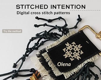 Small Cross Stitch Patterns PDF — 6 Symbolic Designs from Words, Mini Embroidery, Ukrainian Inspired