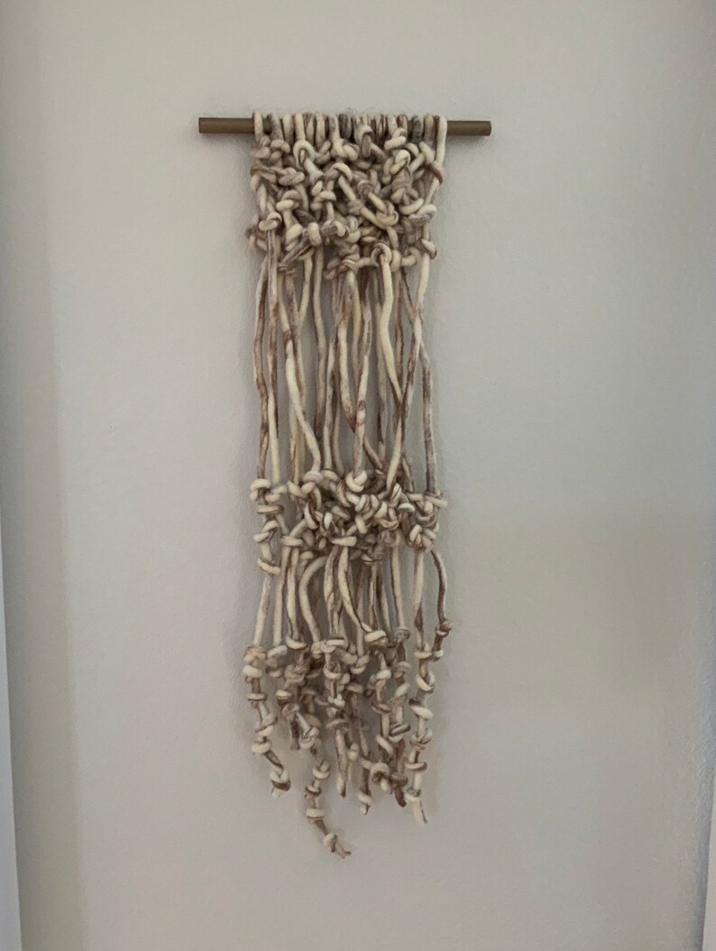 Wool Wall Hanging Knotted Wall Art Felted Wall Hanging Etsy