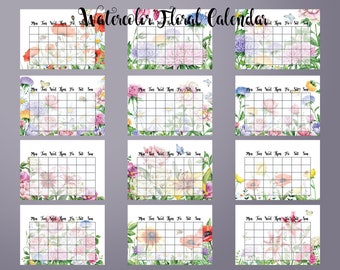 Perpetual A3 Monthly Calendar PRINTABLE Undated Desk Pad | Etsy