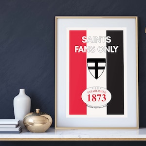 Saints Fans Only A3 Printable Poster,  Wall Art, Printables Poster, Modern Art Decoration