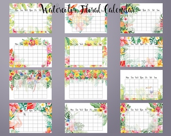 Perpetual A3 Monthly Calendar PRINTABLE Undated Desk Pad | Etsy