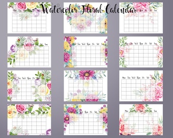 Perpetual A3 Monthly Calendar PRINTABLE Undated Desk Pad | Etsy