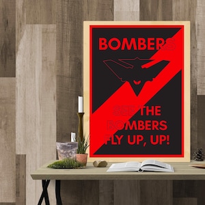 Bombers Team Song A3 Poster: Modern Art Print (Digital Download)